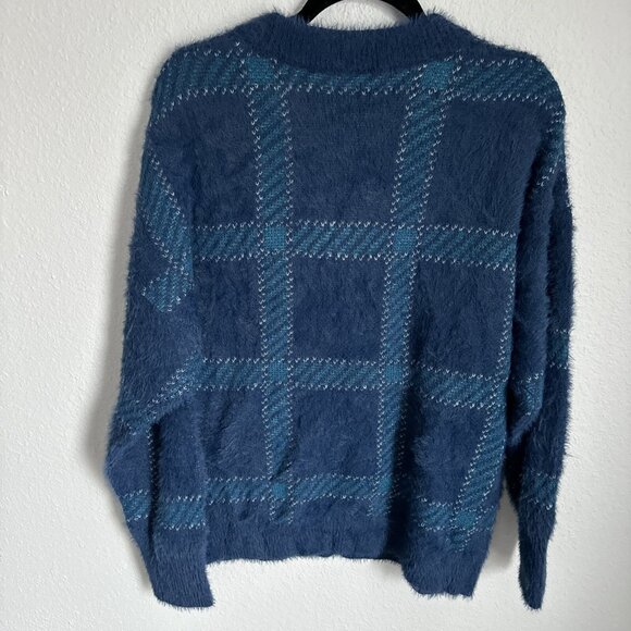 Time & Tru Sweater Size 1X Blue Multi Long Sleeves Crewneck Sweater. NWT - Picture 11 of 12